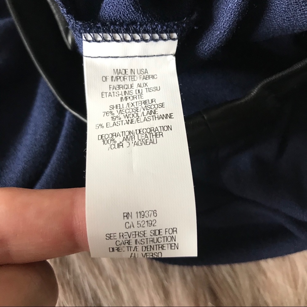 SOLD🥂 HELMUT LANG Morse Leather Trim Faux Wrap Top NWT - Picture 10 of 16